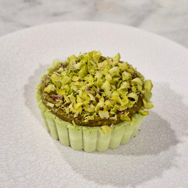 Cheesecake praliné pistache intense & fleur de sel